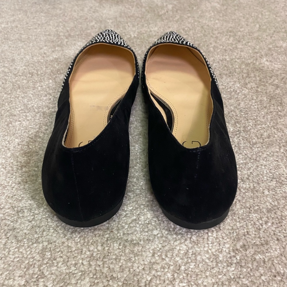 BCBG Black and Silver Studded Flats - Picture 2 of 4